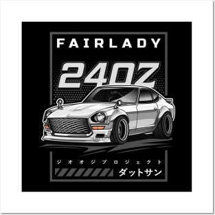 Vintage Car Fairlady 240Z (Pearl White) Posters and Art